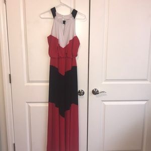 Red, white and black Maxi Dress